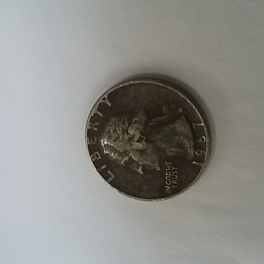 1967 us quarter, NO mint mark
